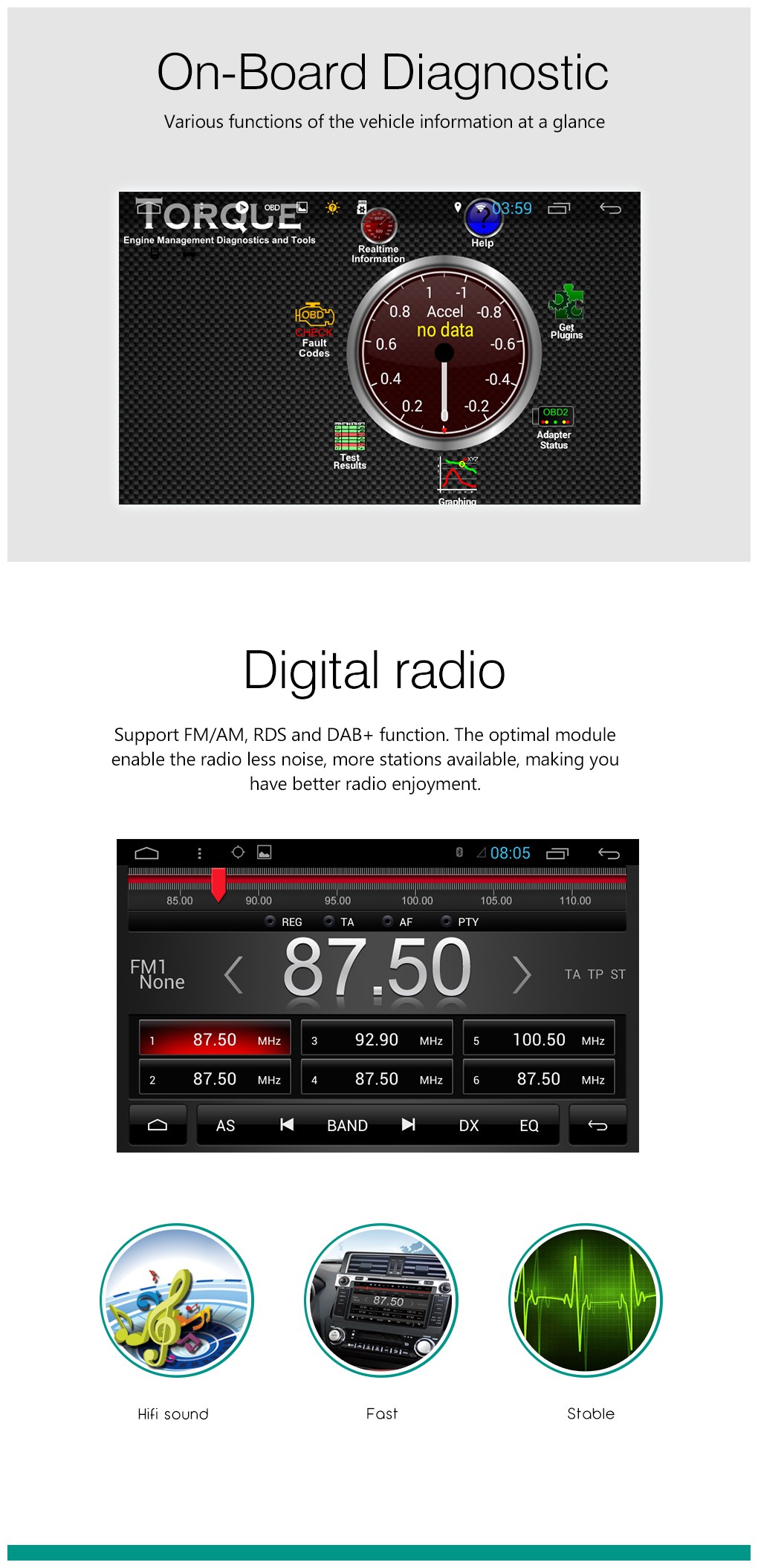 Android 6.0 para Mitsubishi Pajero IV (2003-2013)-4